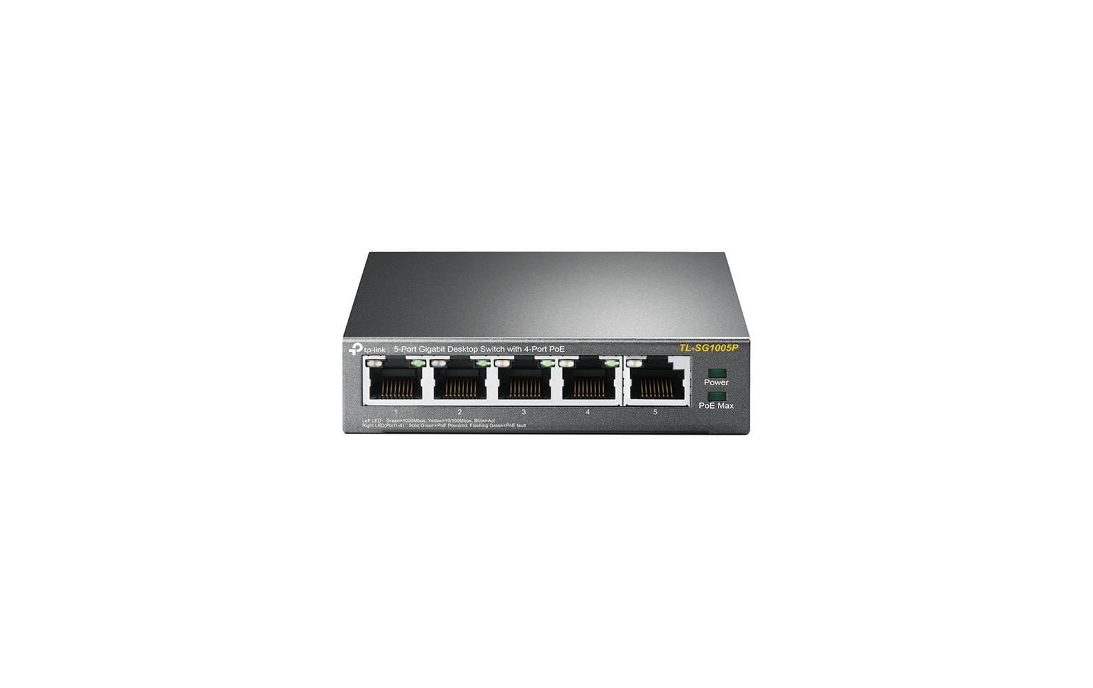 PoE Switch Omada PoE Unmanaged 5 x 1G TL-SG1005P 5 Port5-Port Gigabit Desktop PoE Switch