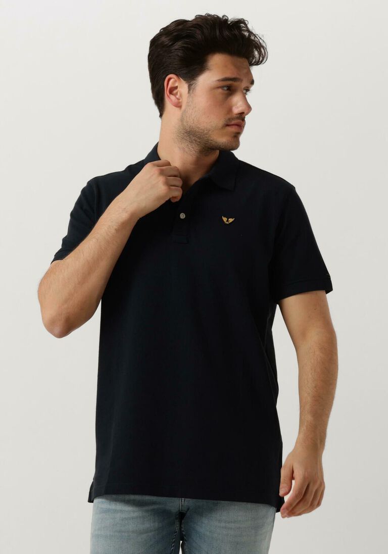 PME LEGEND blauwe pme legend polo short sleeve polo garment dye