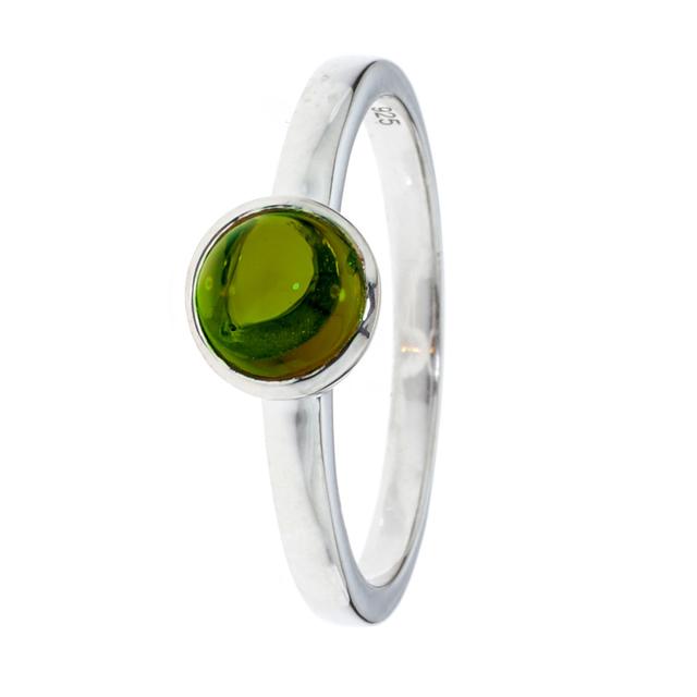 Schutz-Ring, Turmalin-Cabochon, Silber 925 poliert