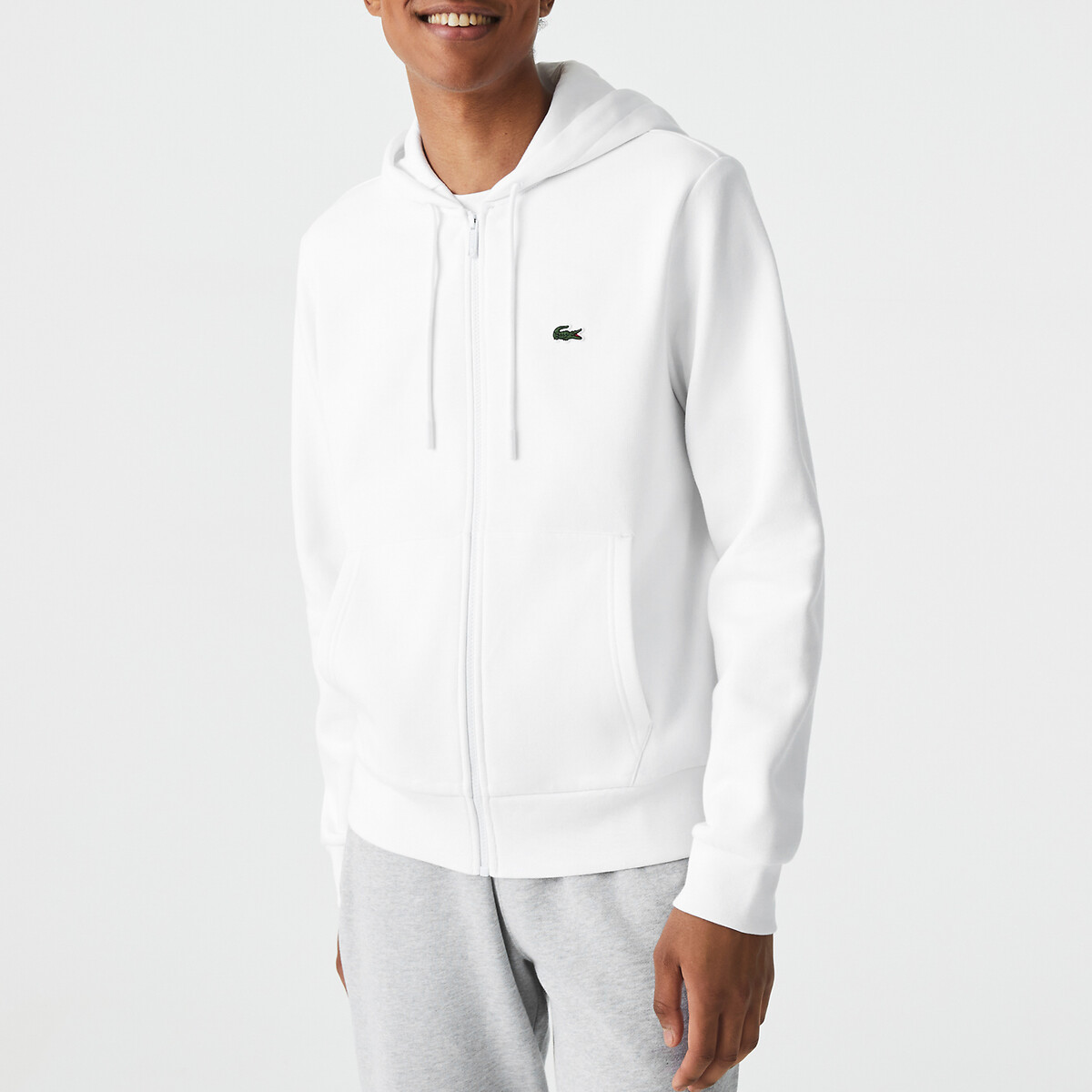 LACOSTE<br>Moletom com zíper em katoen