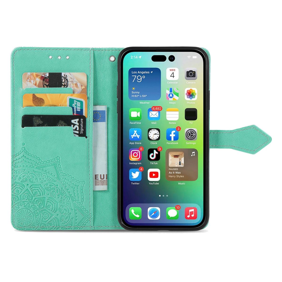 Hülle Handy Schutz für Apple iPhone 15 Pro Max Case Cover Klapp Tasche Wallet