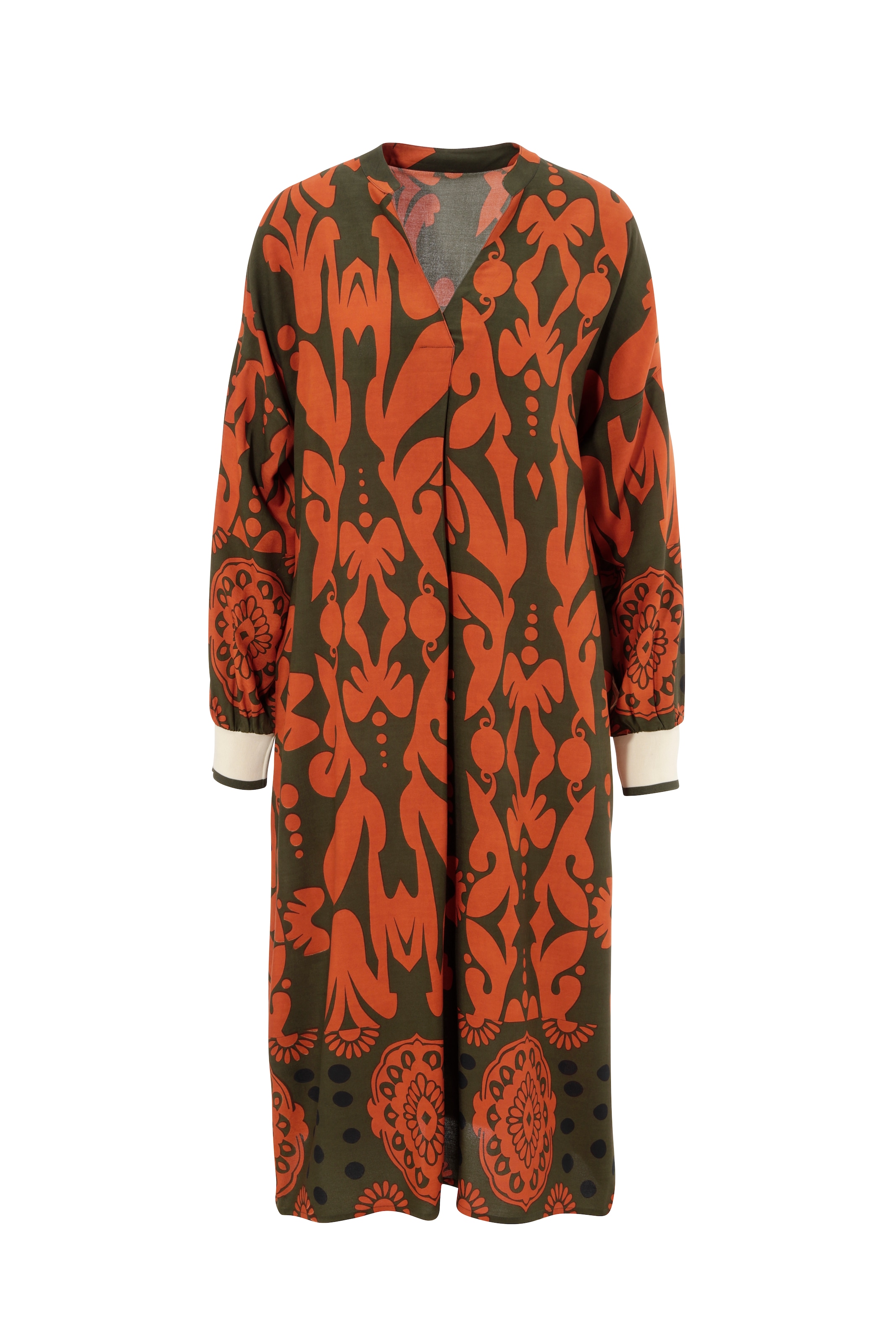 Aniston CASUAL Blusenkleid Eingrifftaschen mit grossflächigem, grafischen Druck