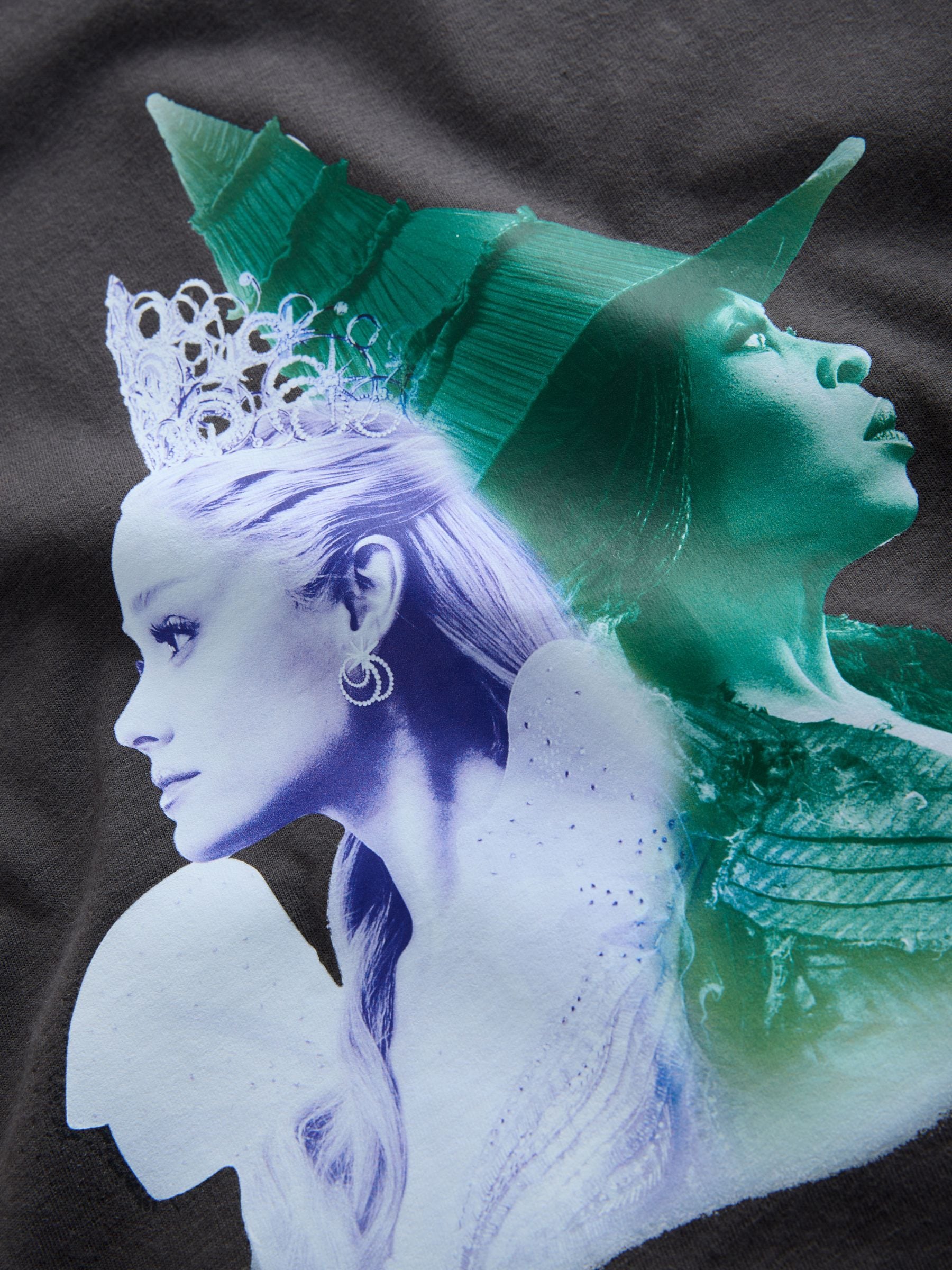 Grijs - Wicked oversized T-shirt met print (3-16jr)