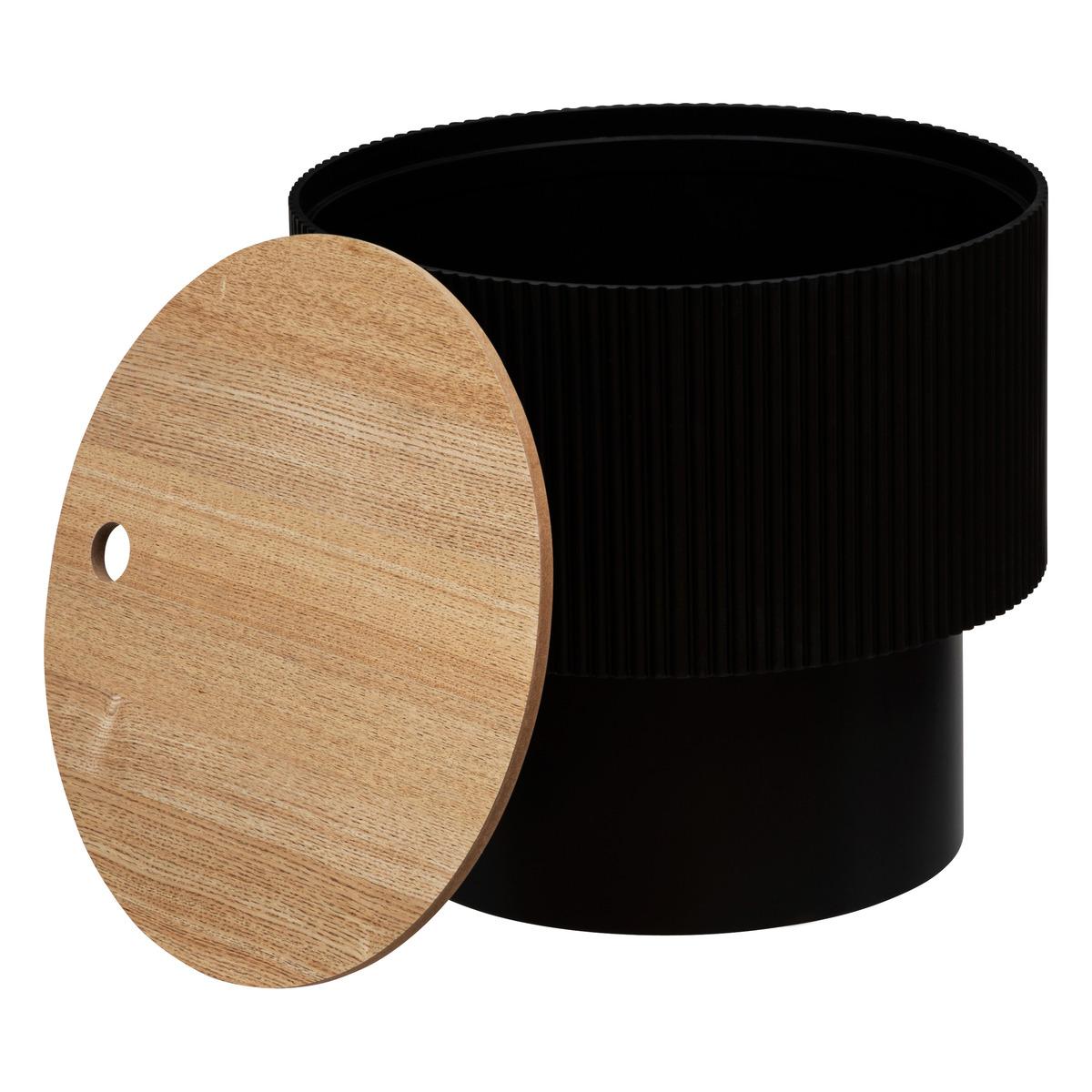TABLE CAFE ENOLA NOIR D.38.5X35CM