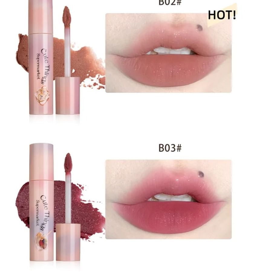 FLORTTE - Glitter Lip Cream - 3 kleuren (B01-3)