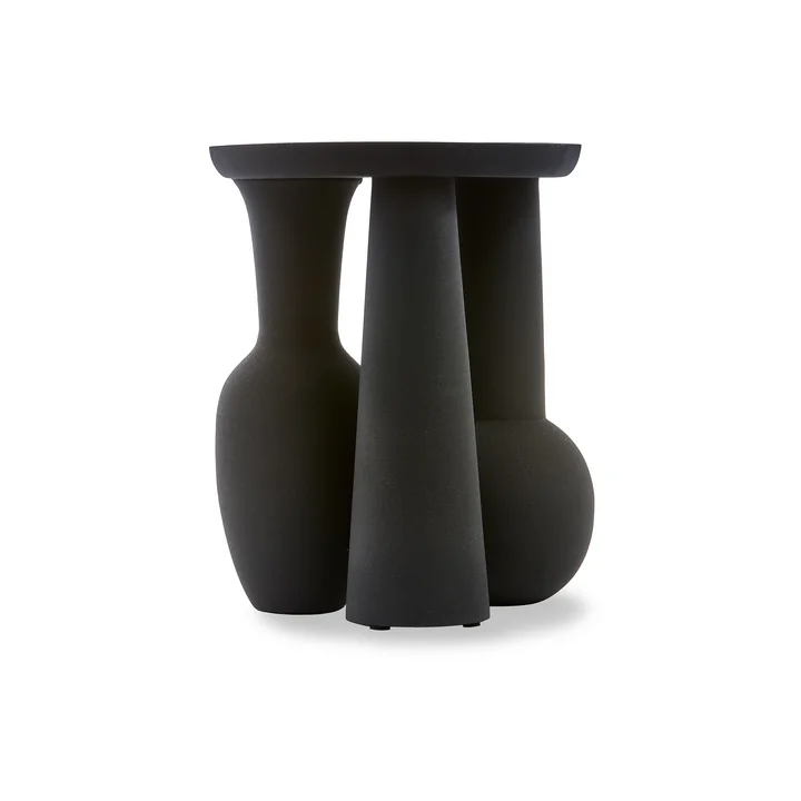 Pols Potten - Roman Vase & Plate, schwarz