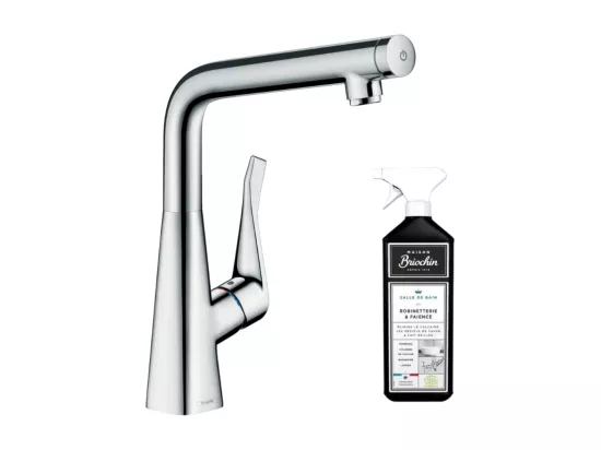Robinet de cuisine HANSGROHE Metris Select M71 320 chromé + nettoyant Briochin