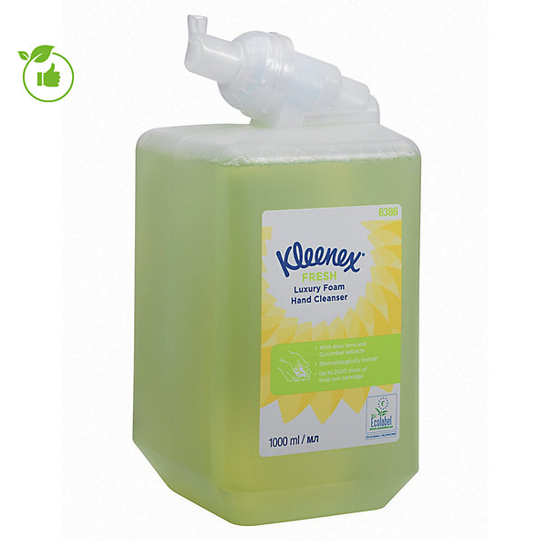 Cartouches savon mousse Kleenex Fresh 1 L, lot de 6