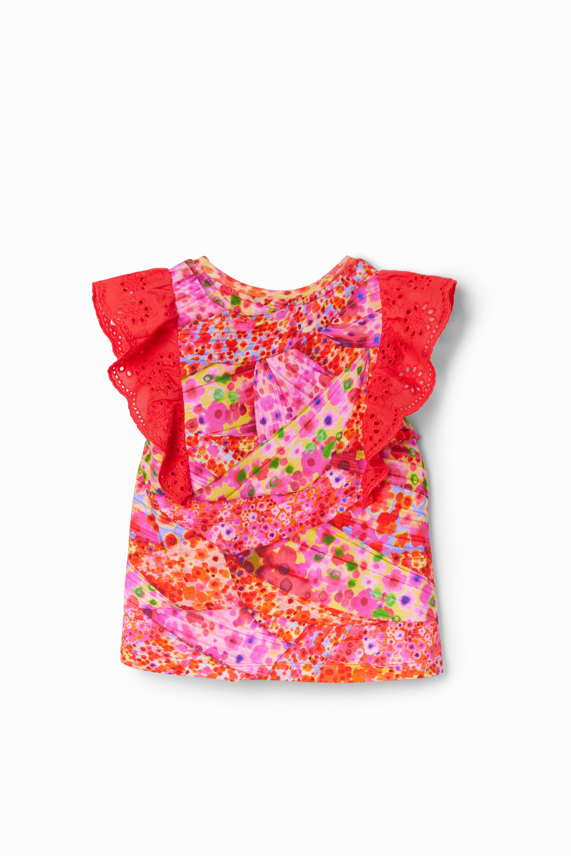 T-shirt fleurs volants