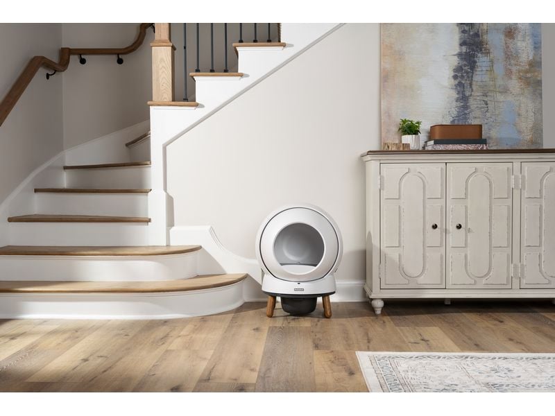 PetSafe Katzentoilette ScoopFree SmartSpin Selbstreinigende Katzentoilette mit App-Steuerung für eine saubere und gesunde Umgebung