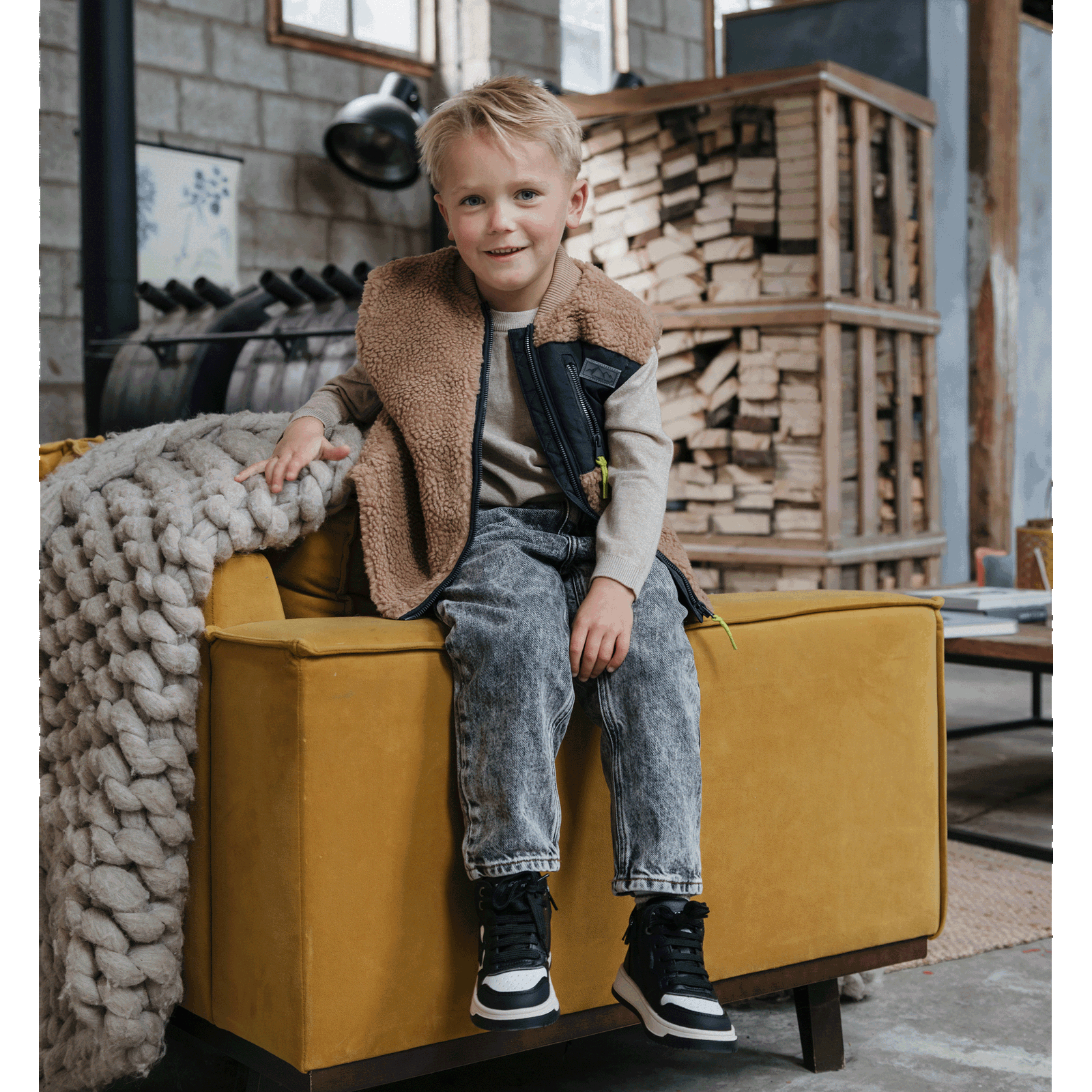 Shoesme schwarz-weiß Sneaker