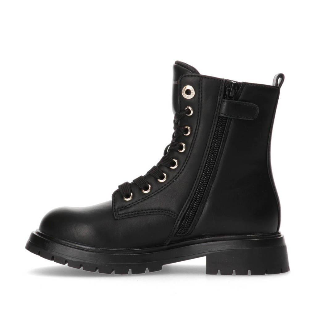 Tommy Hilfiger veterboots zwart
