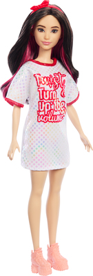 Barbie Fashionista Dukke med Svart Hår & Twist 'N Turn Kjole