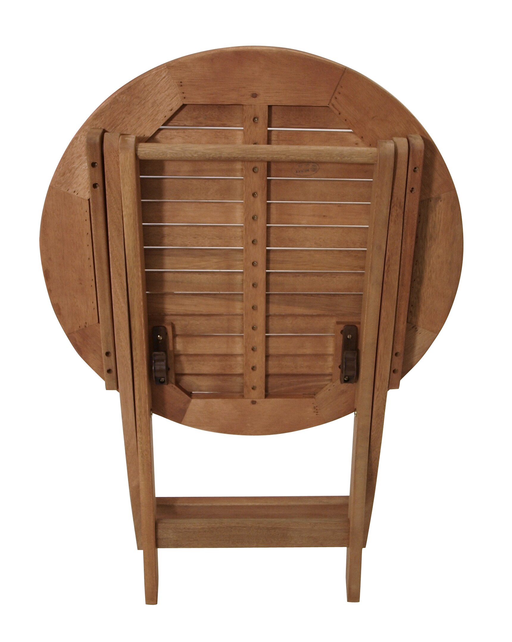 DEGAMO Klapptisch RIO 65cm rund, Eukalyptus geölt