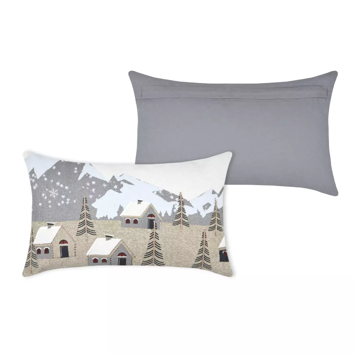 Coussin rectangulaire coton (30 x 50 cm) Cornouailles Gris