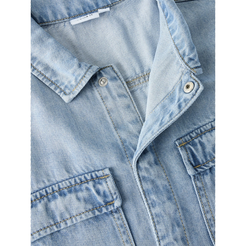 Køb Name It Light Blue Denim Nkmjoy Boxy Dnm 1/2 Skjorte 1860-Ph F