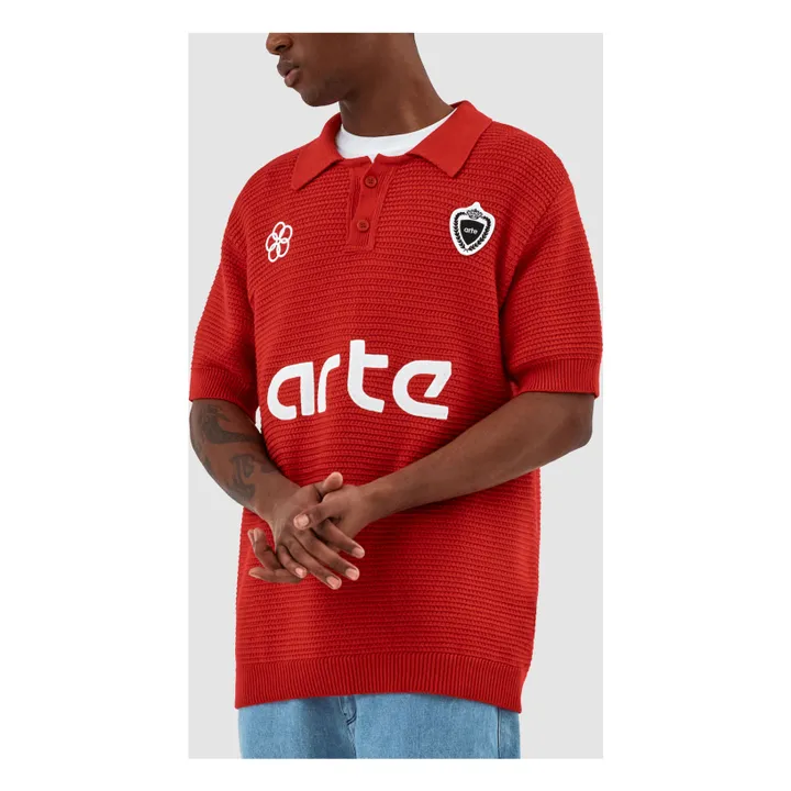 Arte Antwerp Polo Futebol Knit | Rouge