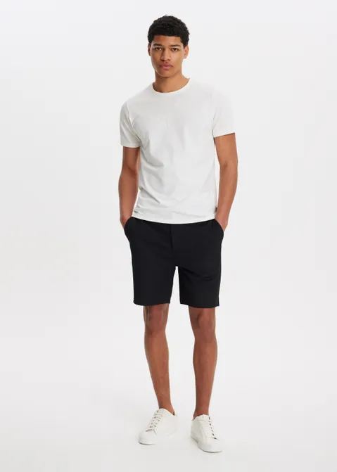 Korte broek pique zwart (ZWART)