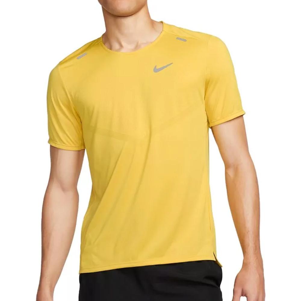 Nike T-shirt Jaune Homme Nike Rise
