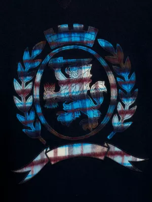 Moletom oversized com logo Tartan Crest