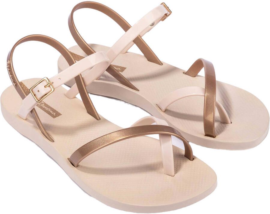 Ipanema Fashion Sandal Dames Slippers Beige Gold