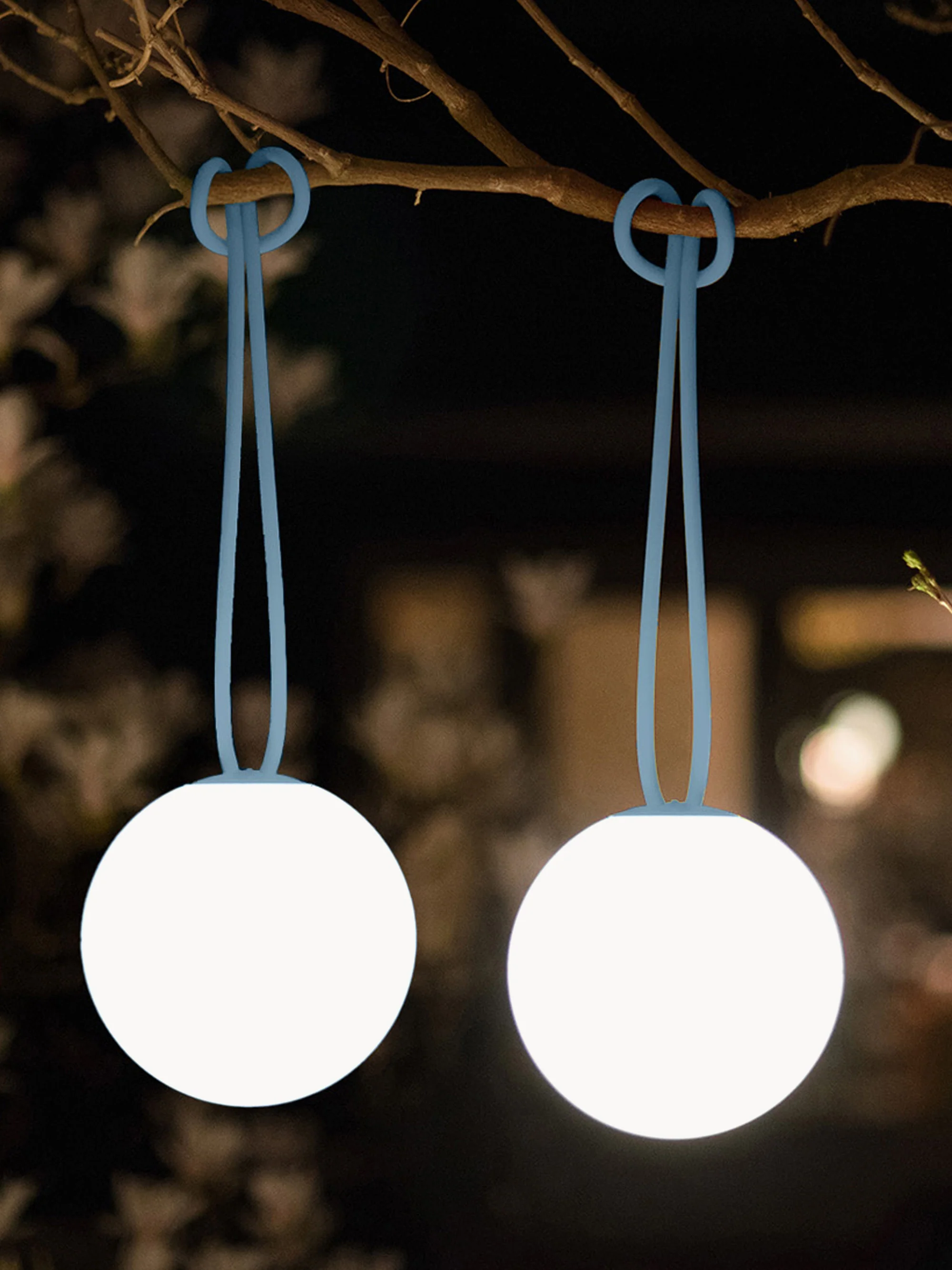 Draagbare outdoor LED-hanglamp Bolleke, dimbaar