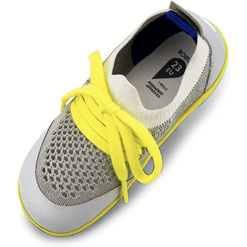Bobux Bobux Step-up Play Knit gris blanc jaune