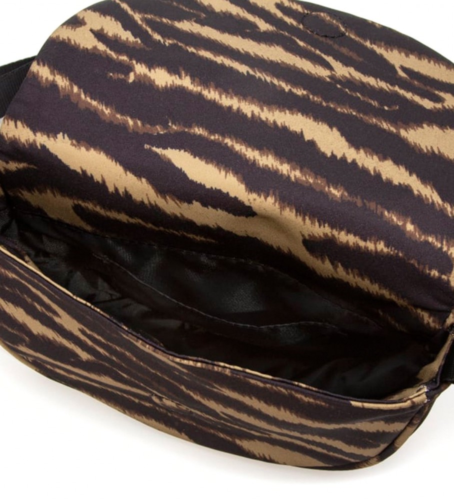 Bolsa transversal Levi's marrom com estampa animal