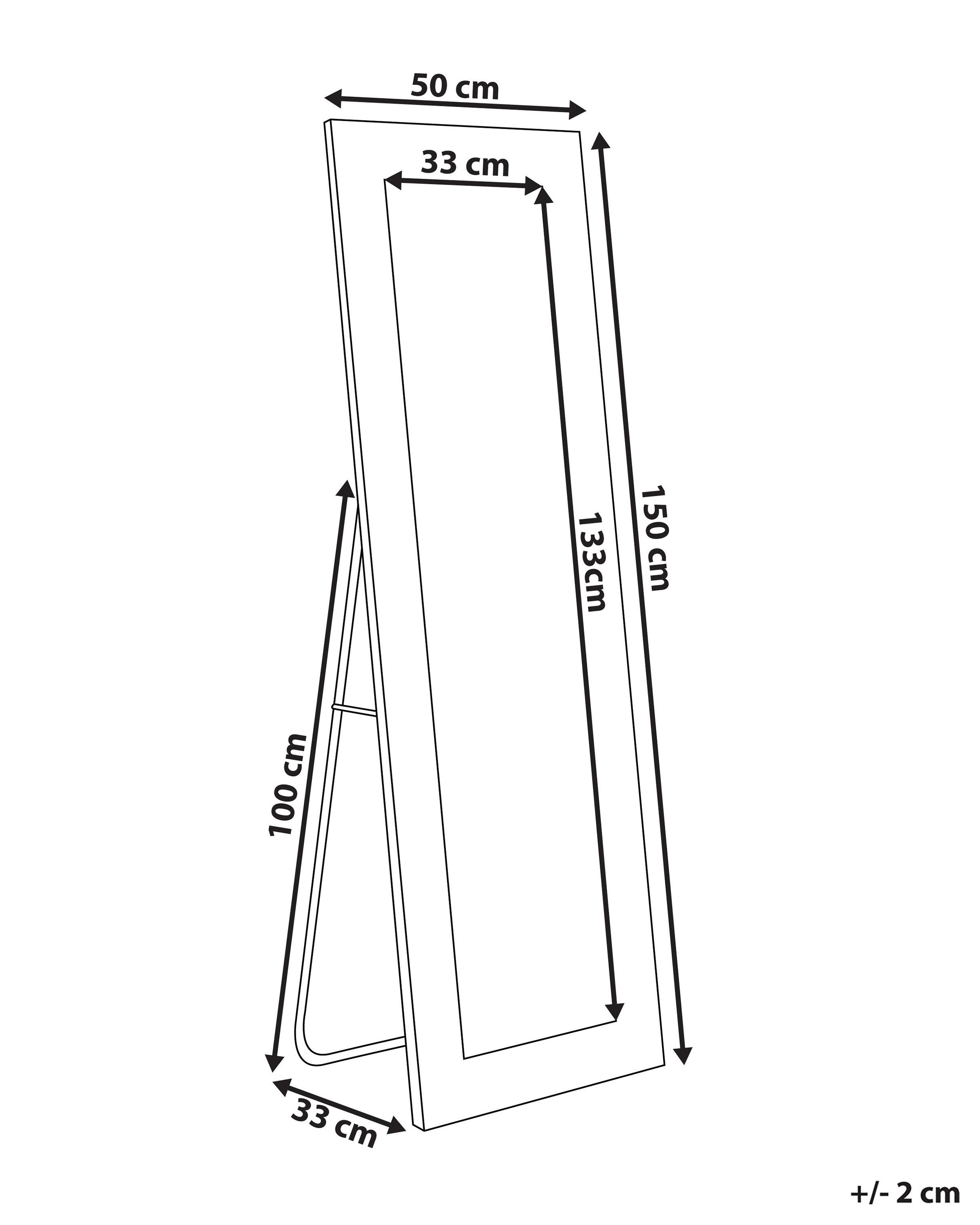 Staande spiegel LOCRONAN 150 cm Kunstleer Lichtgrijs