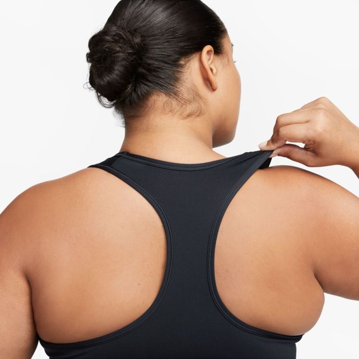 Nike Dame BH Swoosh Bra Medium Support (Plus Size) Sort