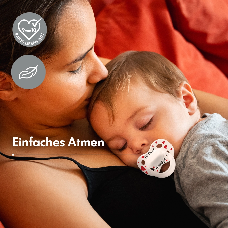 Medela Baby Schnuller Day & Night 0-6 Monate DUO Signature 4 Stück in weiß, rot