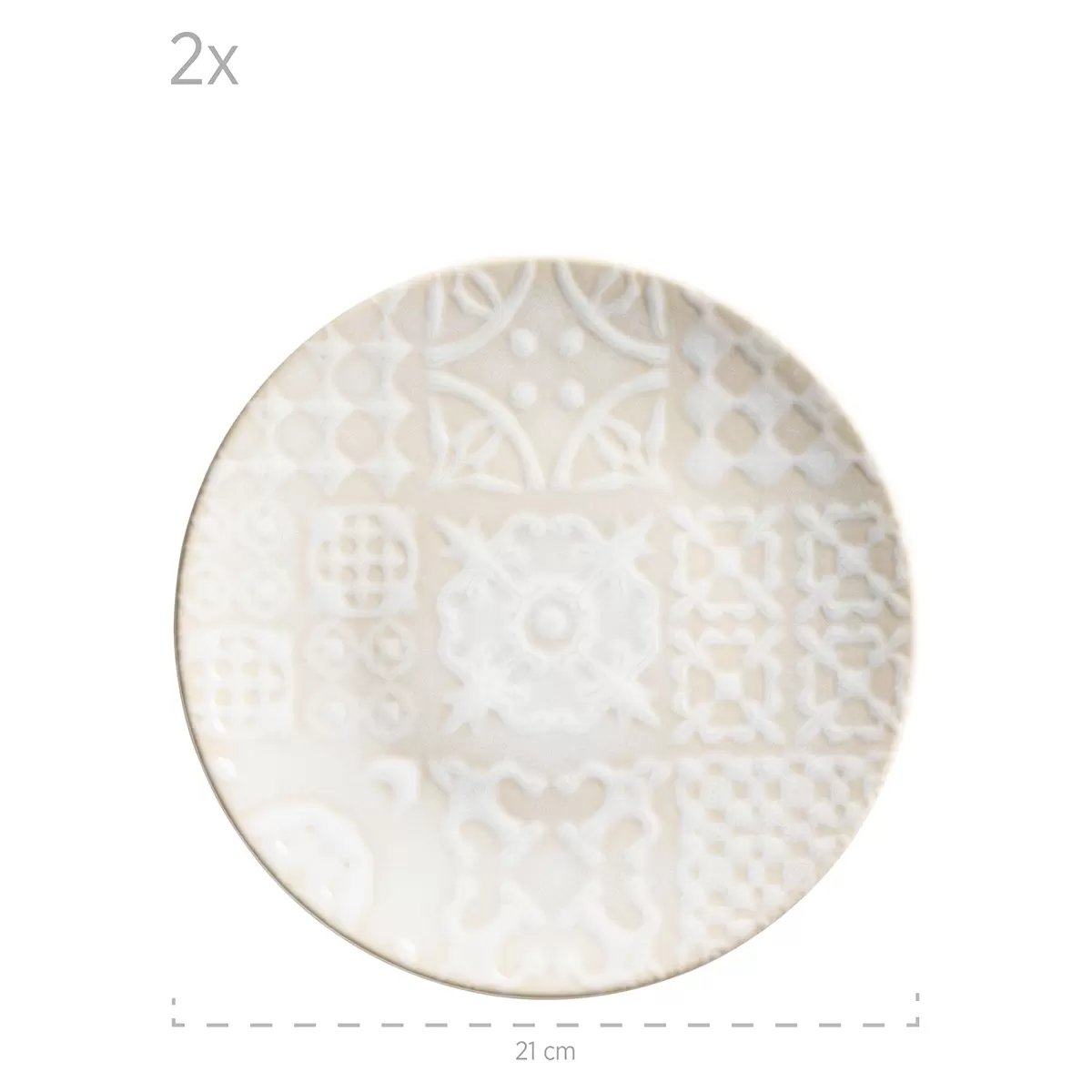 Kombiservice 8tlg. TRAD. TILES WEISS weiss