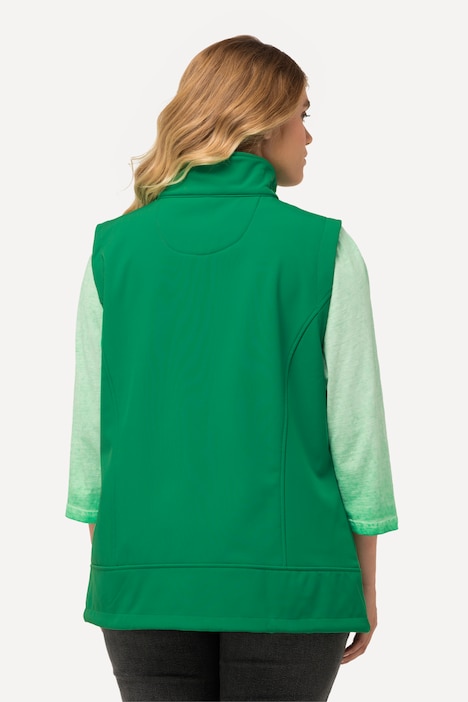 Softshellweste, Fleecefutter, 2-Wege-Zipper, Stehkragen