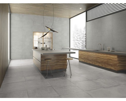 Aardewerk wandtegel Momentum Grijs 30x90cm gerectificeerd