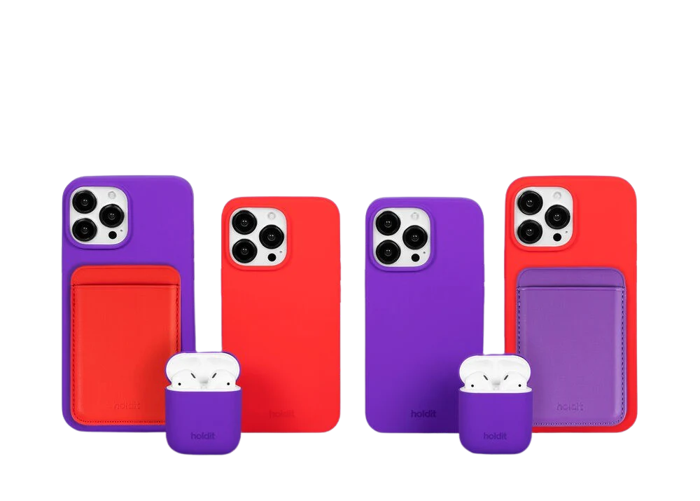 Holdit  Silicone AirPods 1/2 cover - Bright Purple