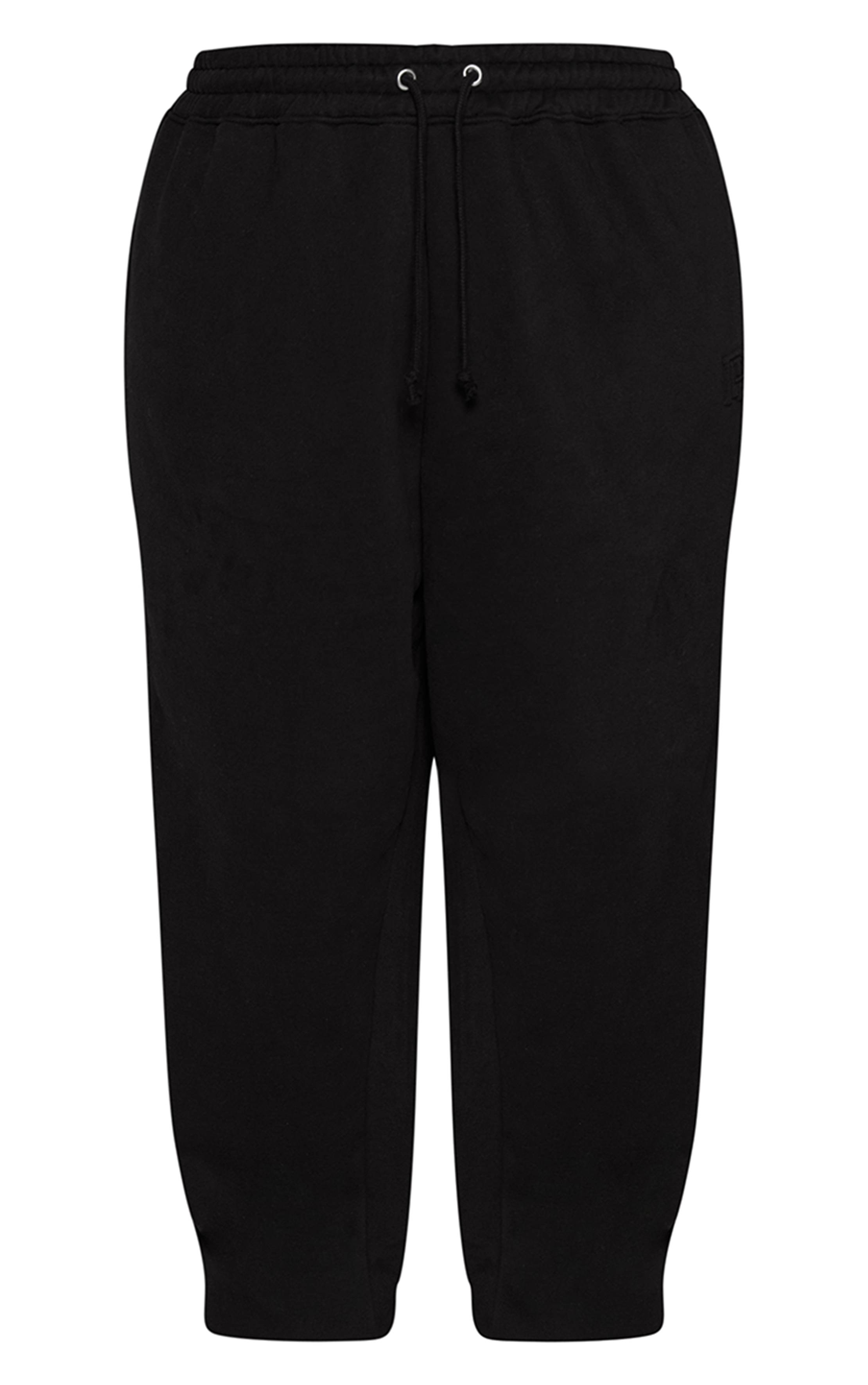 Noir Jogging Grande Taille Avec Logo Embossé