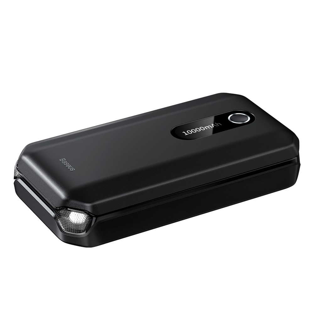 (10000mAh) Powerbank mit Jumpstart Power Starter Funktion USB C / USB A   Auto Starthilfe   LED Taschenlampe - Schwarz