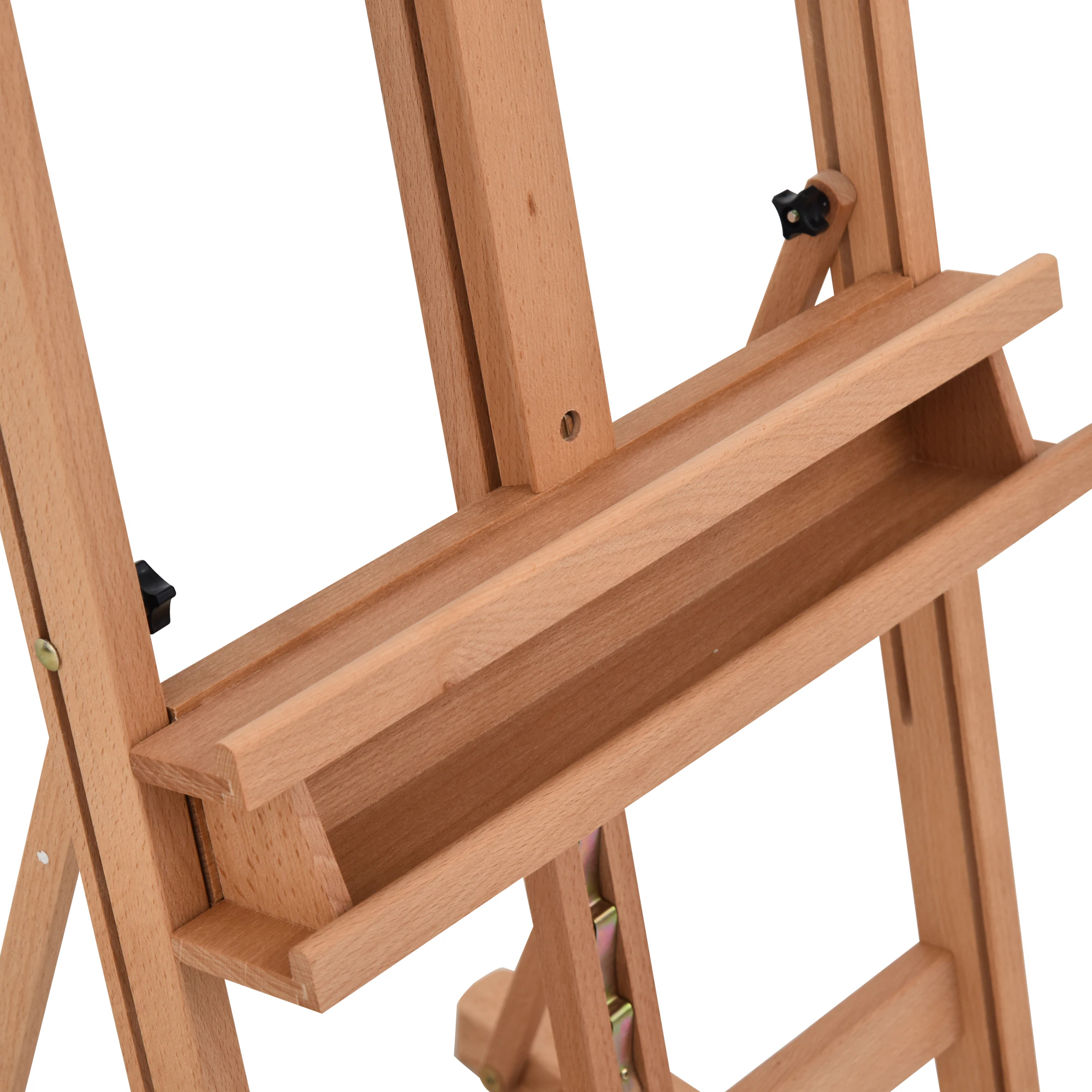 Vinsetto Atelierstaffelei mit Ablage natur 53 x 50,5 x 171-230 cm (BxTxH)