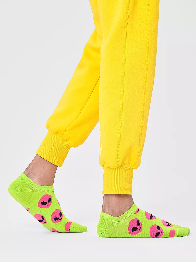 HAPPY SOCKS Herren Sneaker Socken ALIEN green grün