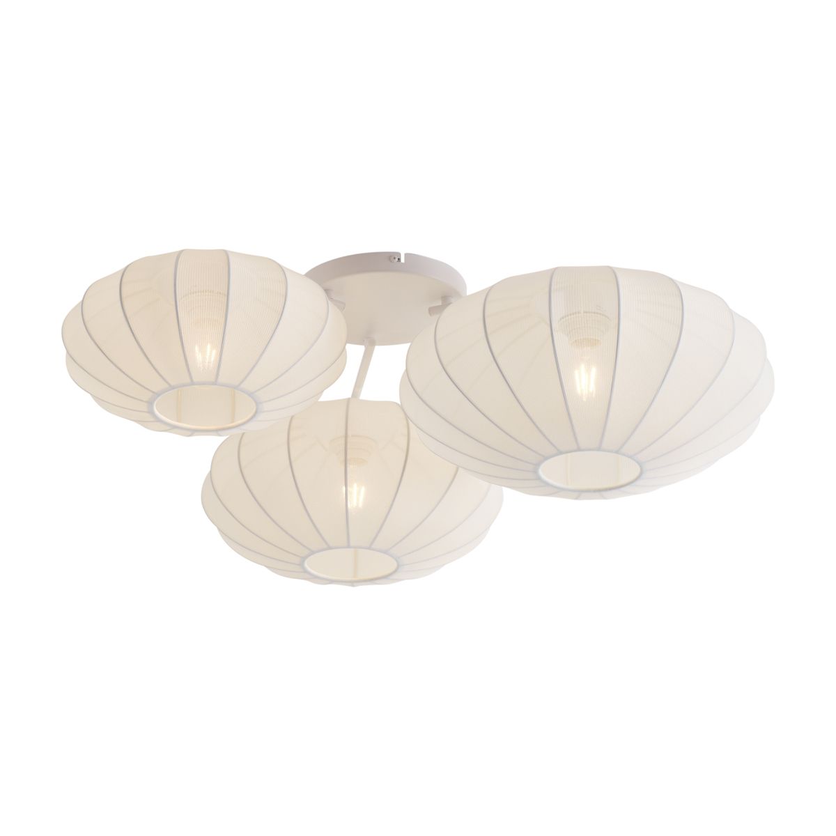 Japandi plafondlamp wit 3-lichts - Multi Bida