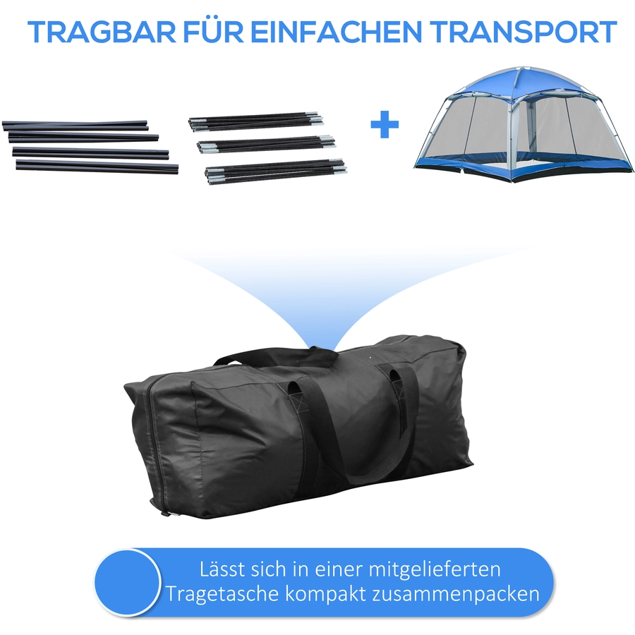 Outsunny Camping Zelt mit Tragetasche bunt