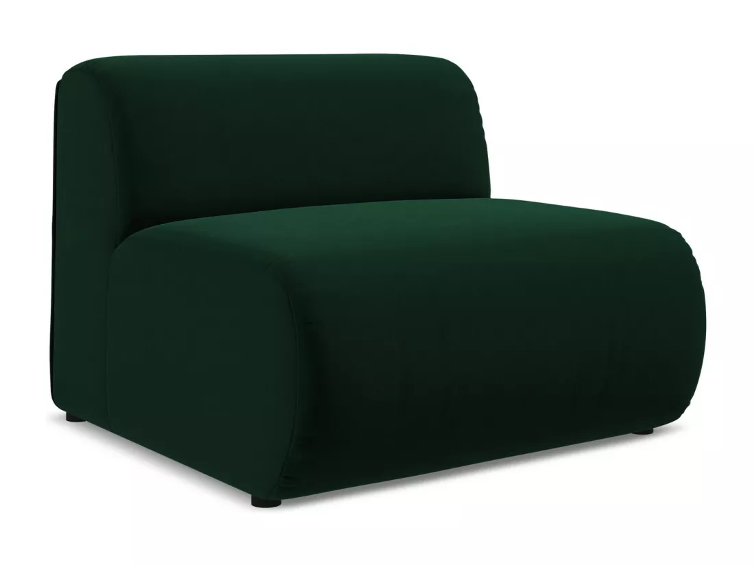 Fauteuil pour canapé modulable en velours - bouteille verte - EKAHI