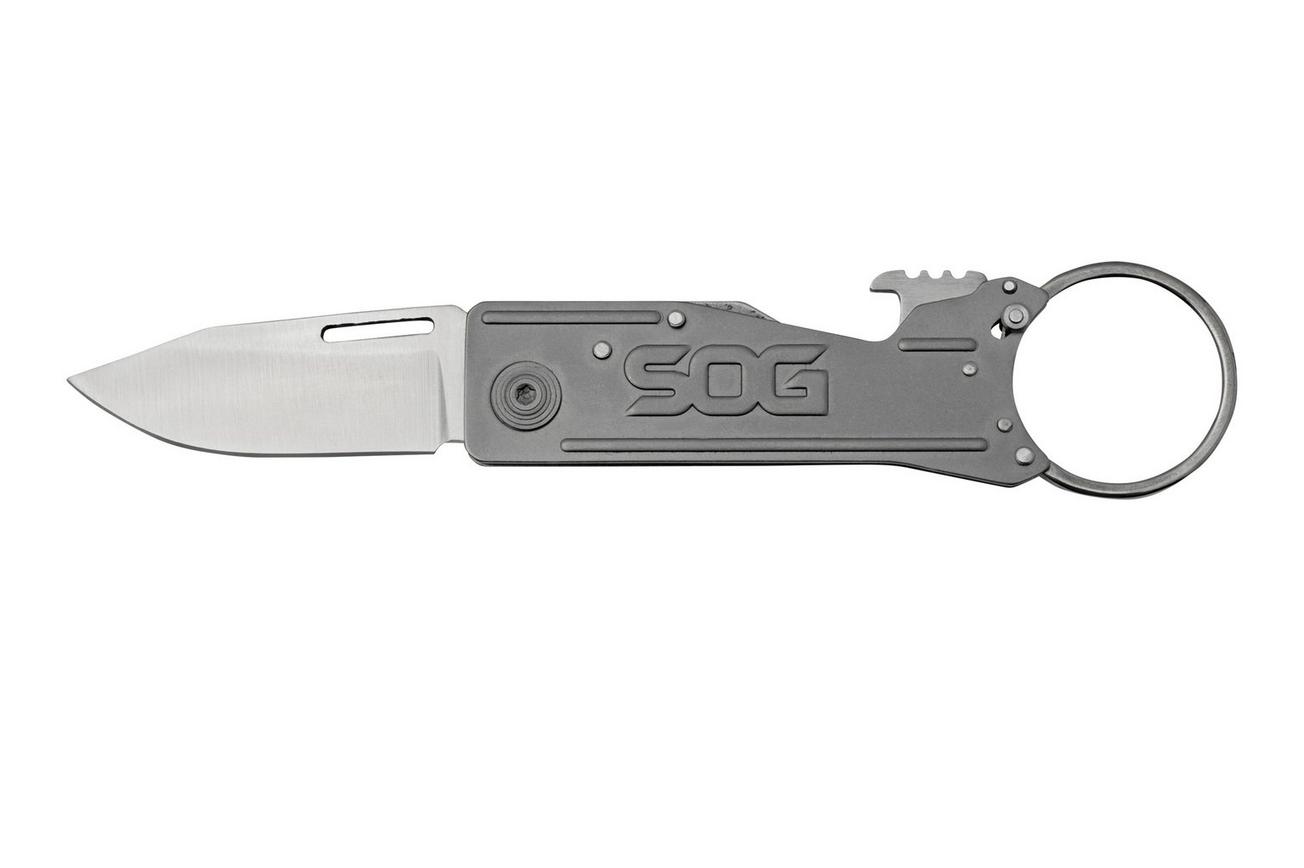 SOG Keytron, Satin, Straight KT1001-CP sleutelhangerzakmes
