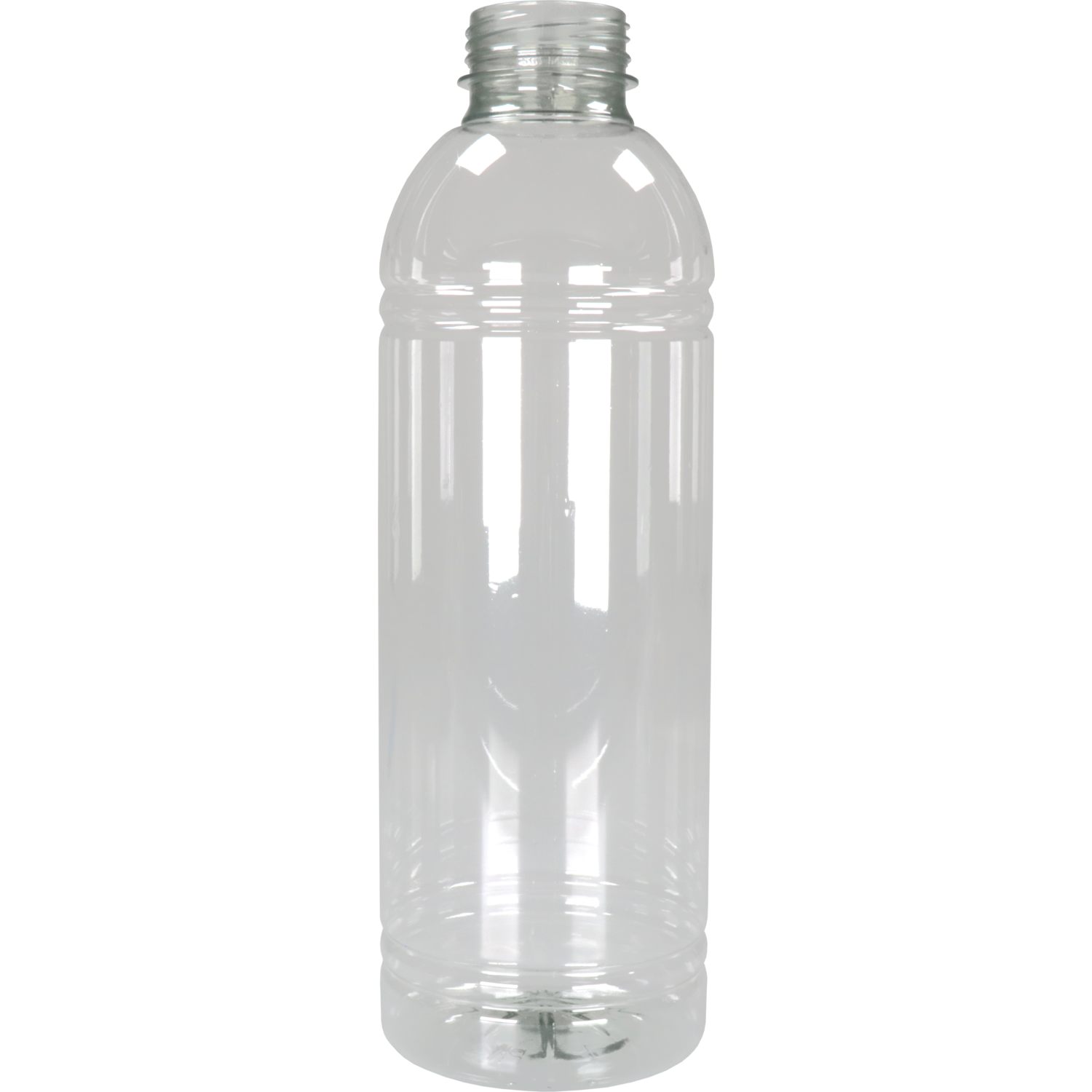 Fles, petfles, Gerecycled PET, zonder dop, 1000ml, transparant