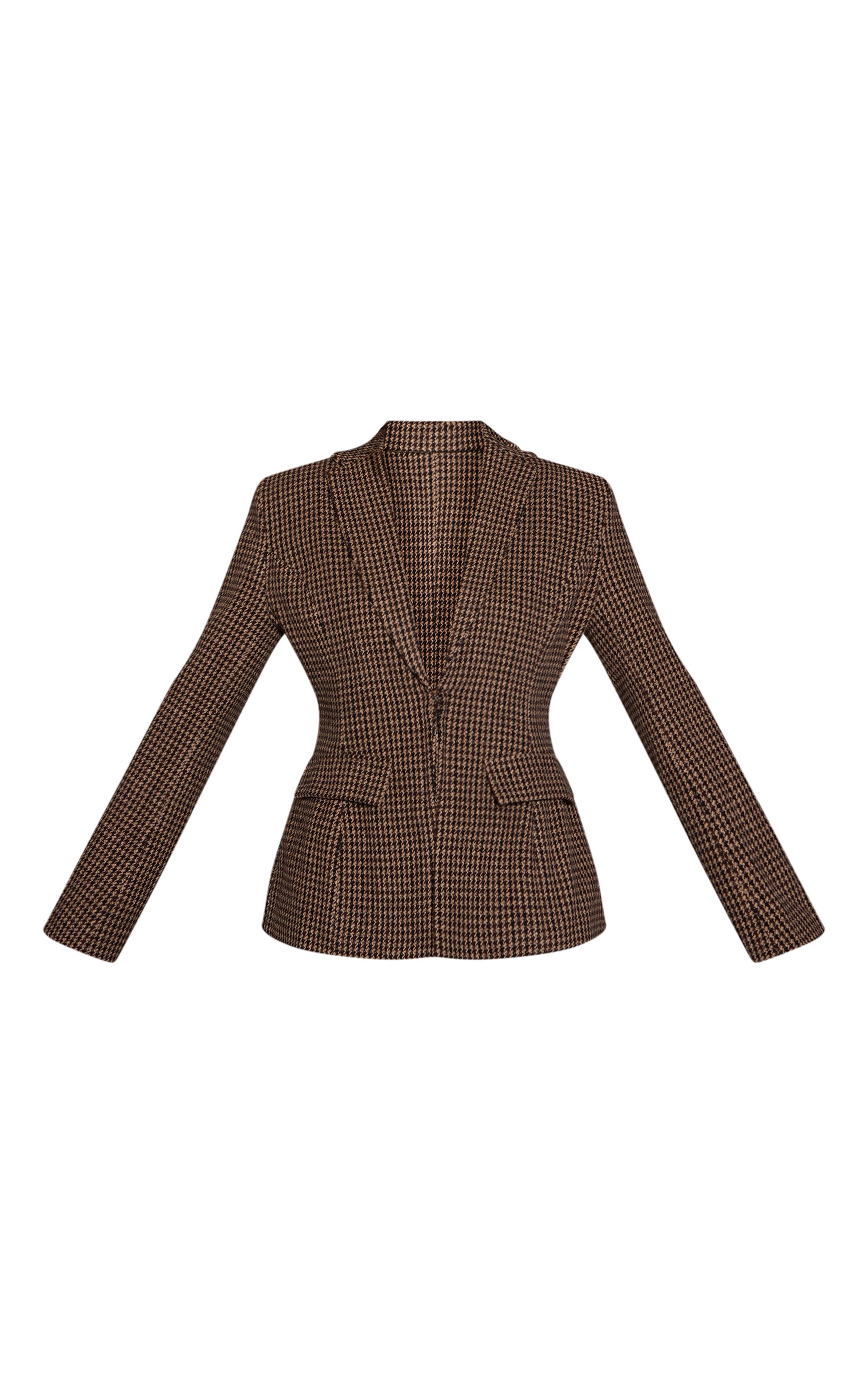 Marron Blazer Pied-de-poule