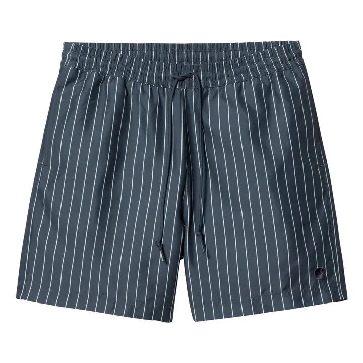 Carhartt WIP Short de Bain Slater Rayé | Bleu marine