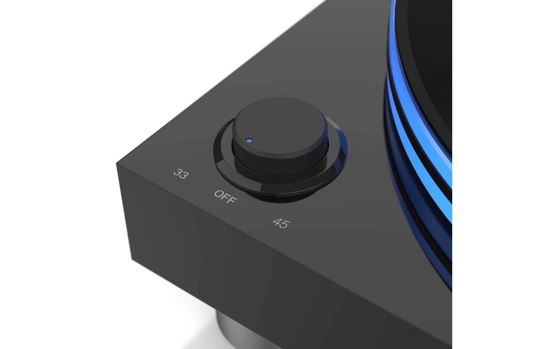 Plattenspieler HiFi Turn7 Schwarz<br>Hochwertiges USB-Plattenspielersystem mit Riemenantrieb