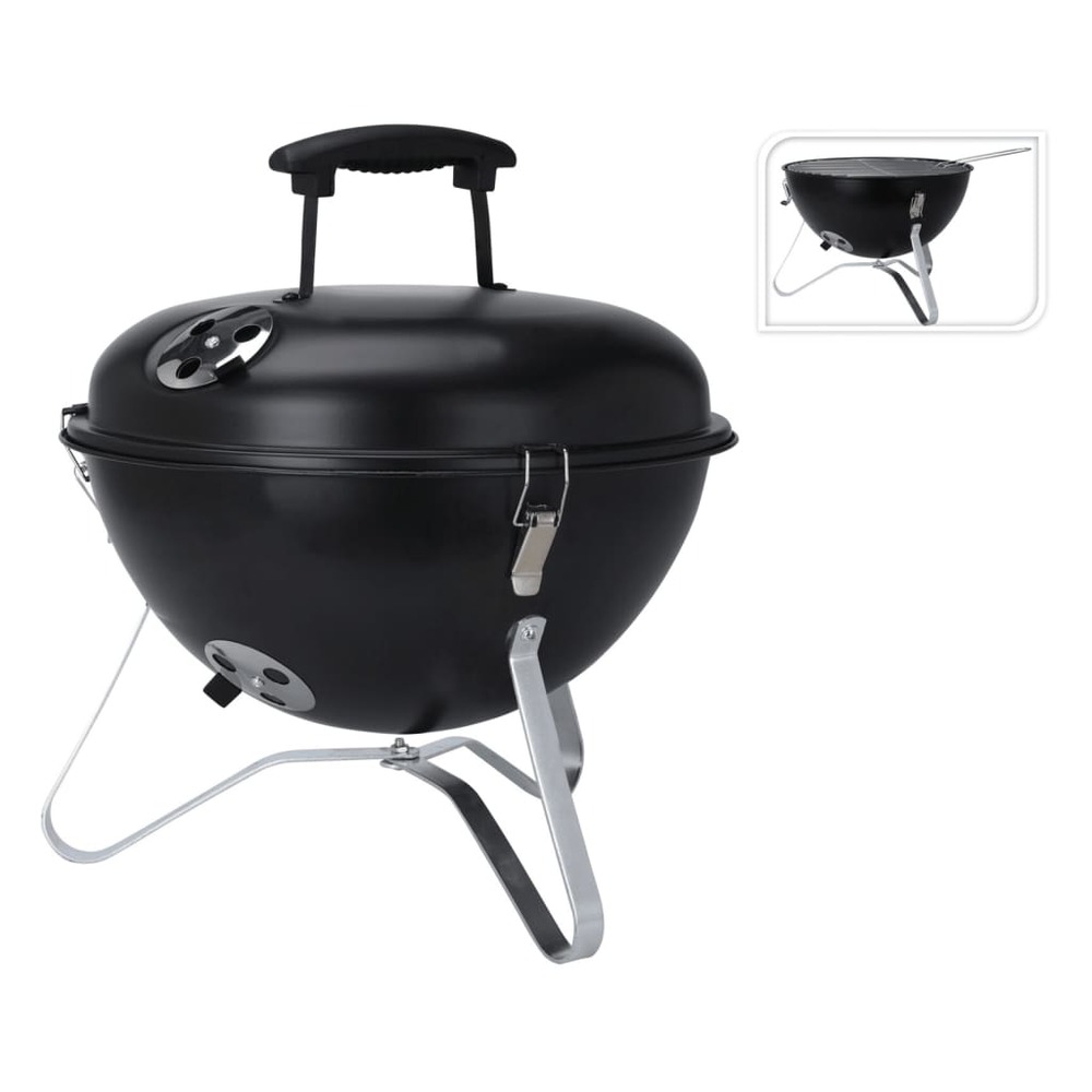 Barbecue forme de boule 37 cm noir