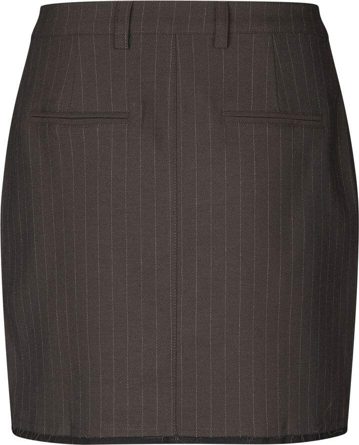 Oval Square Bonnie Skirt Dark brown pinstripe