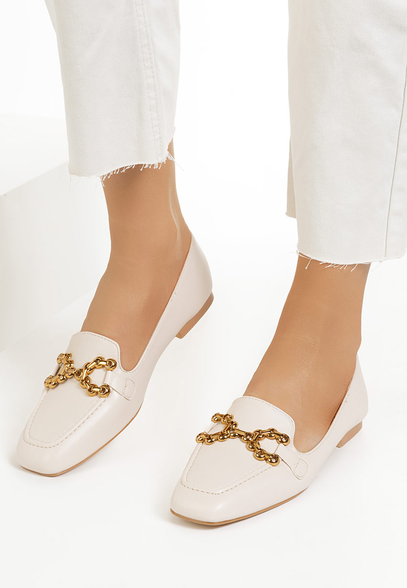 Mocassins élégants femme beige Galaia